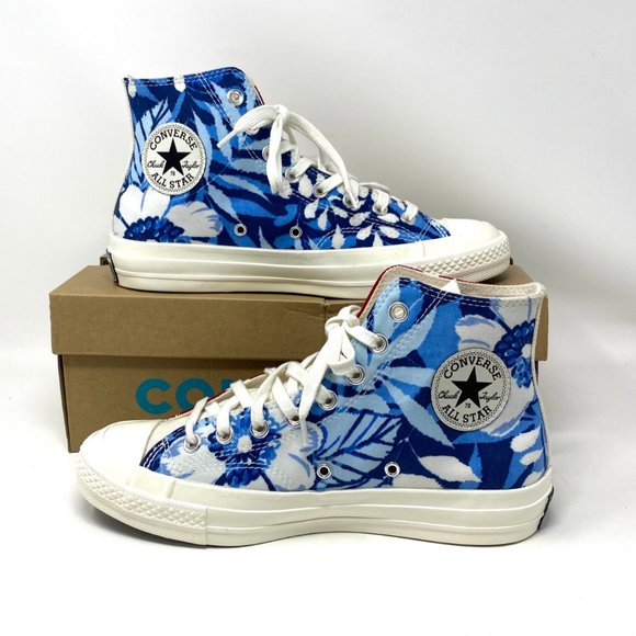 CONVERSE Women 170667C-RB  X BEYOND CTAS HI 70 Retro Alona Blue Red Canvas Sneak - Picture 4 of 11